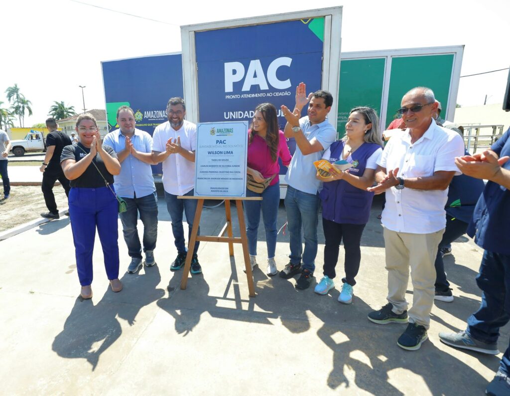 Wilson Lima inaugura unidade móvel do PAC em Maués, a segunda do Baixo Amazonas.