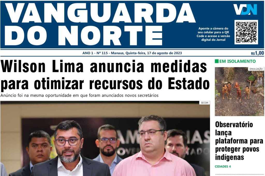 Capa - Jornal Vanguarda do Norte - 17/08/2023