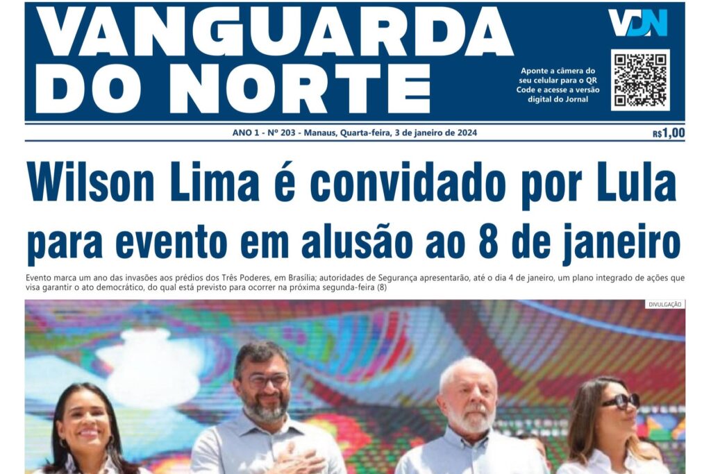 Capa - Jornal Vanguarda do Norte - 03/01/2024