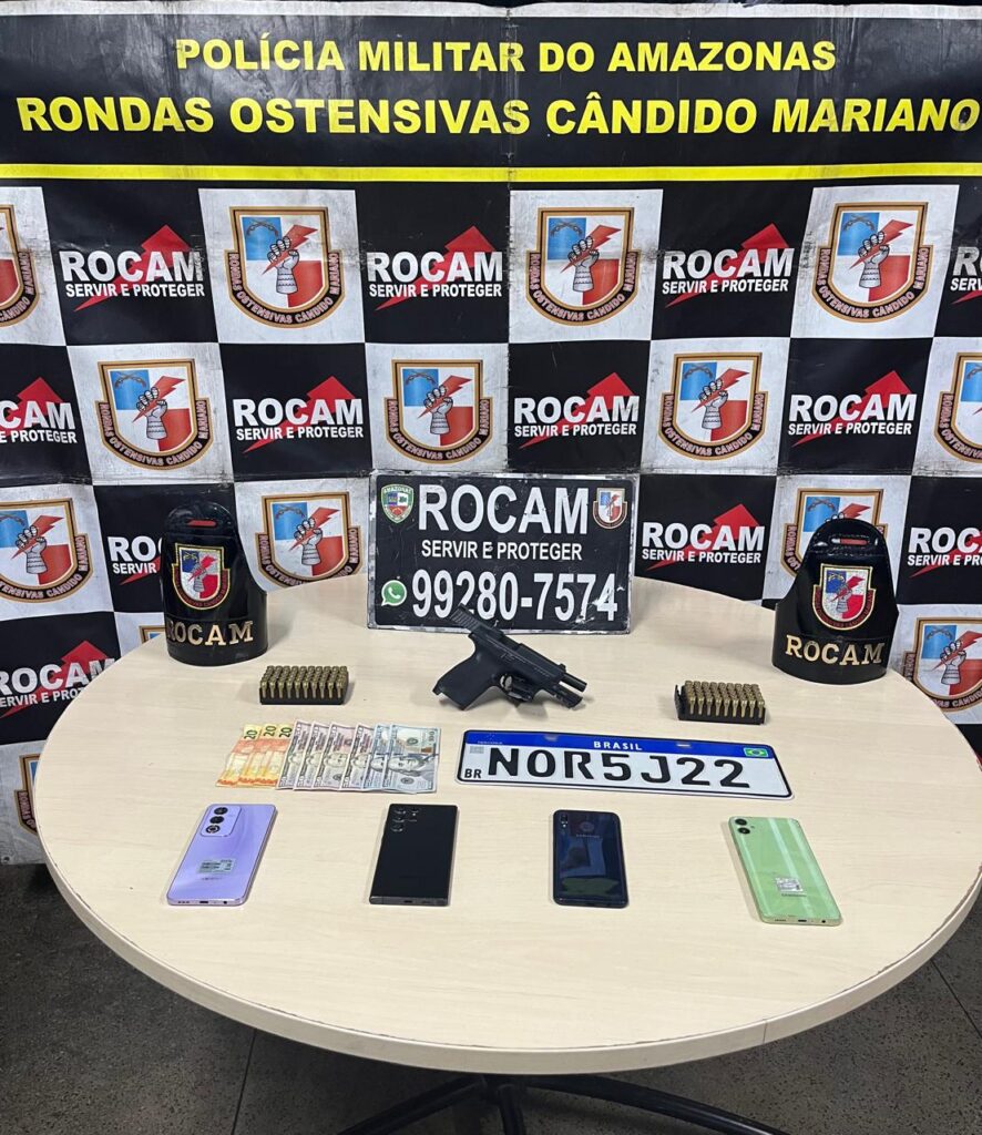 Polícia Militar do Amazonas prende trio após denúncia de prática de agiotagem mediante ameaça
