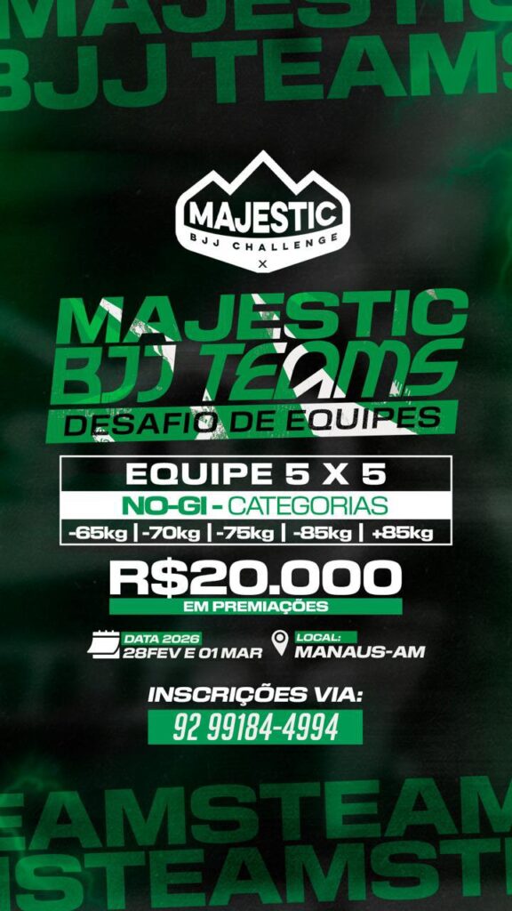 MAJESTIC BJJ TEAMS 2026: O evento que pode trazer um novo olhar para o Grappling