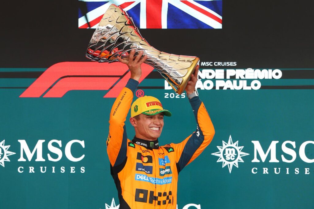 F1: Lando Norris vence GP de São Paulo e abre vantagem na luta pelo título