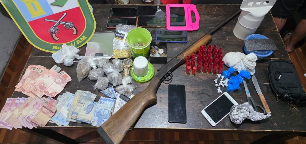 Ação integrada da PC-AM, PMAM e GCM prende seis pessoas e apreende drogas, arma de fogo e R$ 5 mil em Beruri