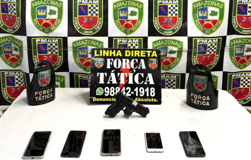 Polícia Militar do Amazonas prende homem e recupera cinco celulares roubados
