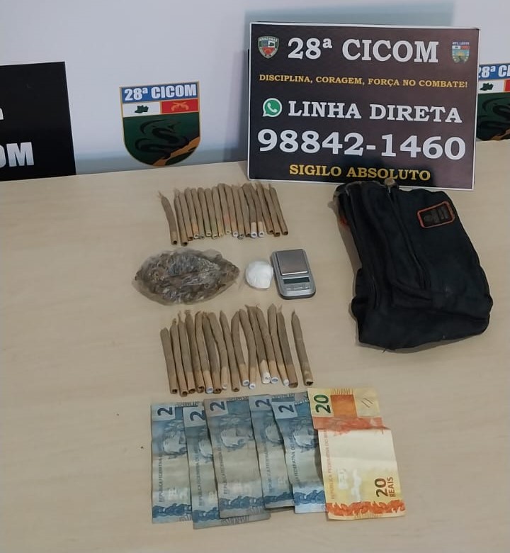 Polícia Militar do Amazonas prende mulher em posse de 32 cigarros de maconha