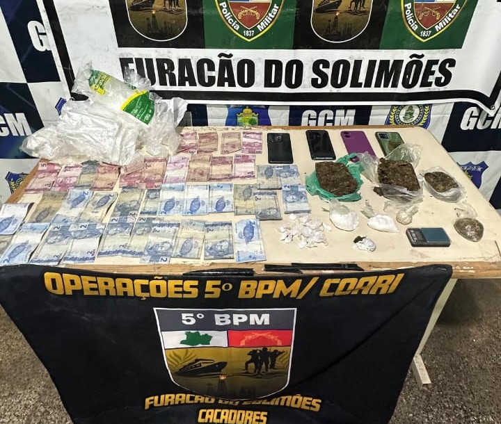Operação Natal Mais Seguro: PMAM prende seis pessoas que traficavam drogas, em Coari