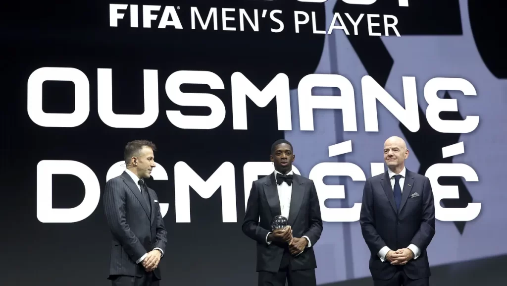 The Best 2025: Dembélé é eleito o melhor jogador do mundo pela Fifa