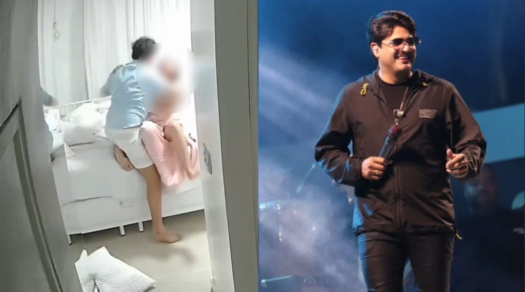 Imagens mostram momento em que cantor João Lima agride esposa; Veja o video