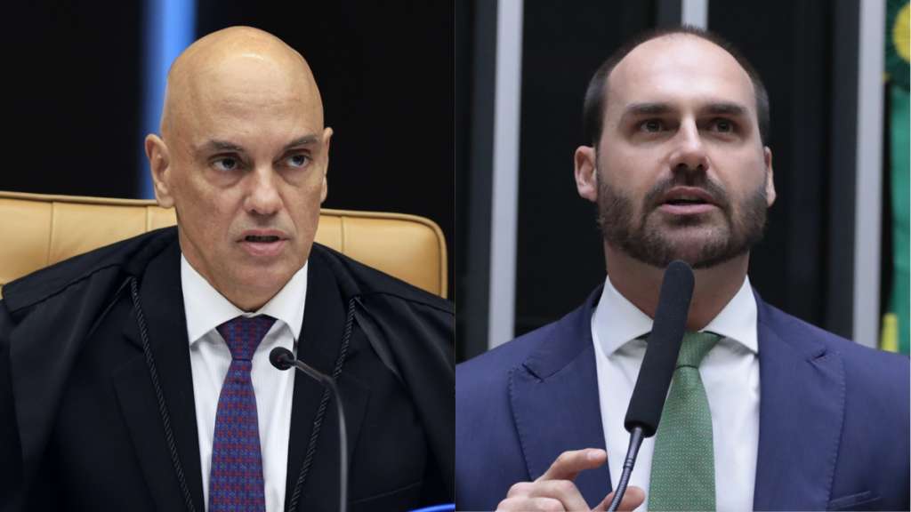 Defensoria Pública da União diz ao STF que Alexandre de Moraes não pode julgar ação contra Eduardo Bolsonaro