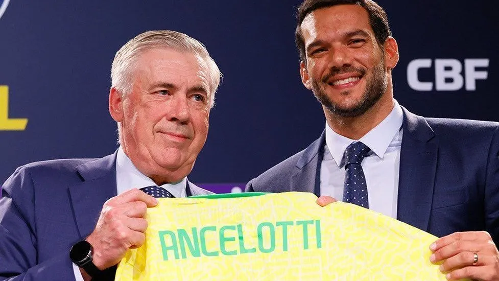 Carlo Ancelotti completa um ano na Seleção Brasileira com missão em busca do hexa