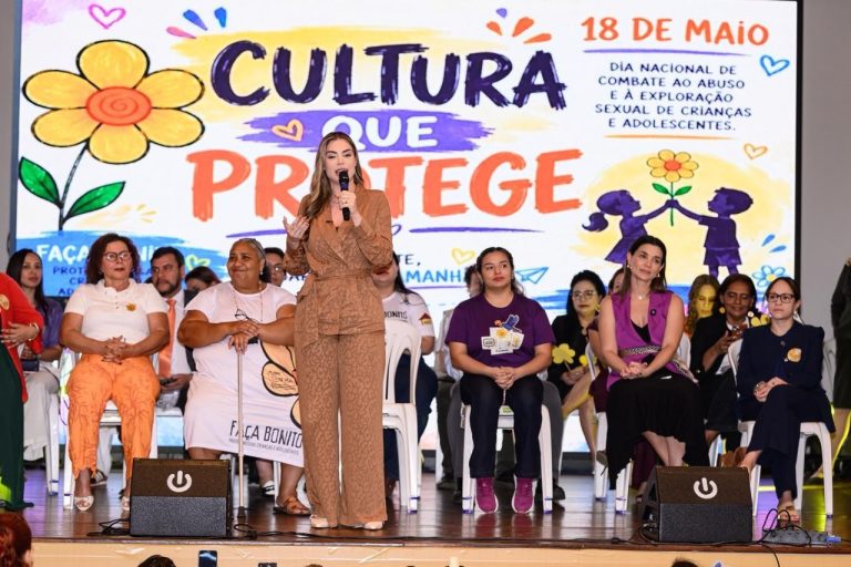 Primeira-dama Thaisa Cidade participa de ato público de combate ao abuso e à exploração sexual de crianças e adolescentes