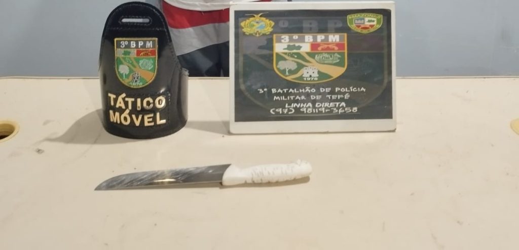 Em Tefé, Polícia Militar do Amazonas prende homem que matou vítima a facadas