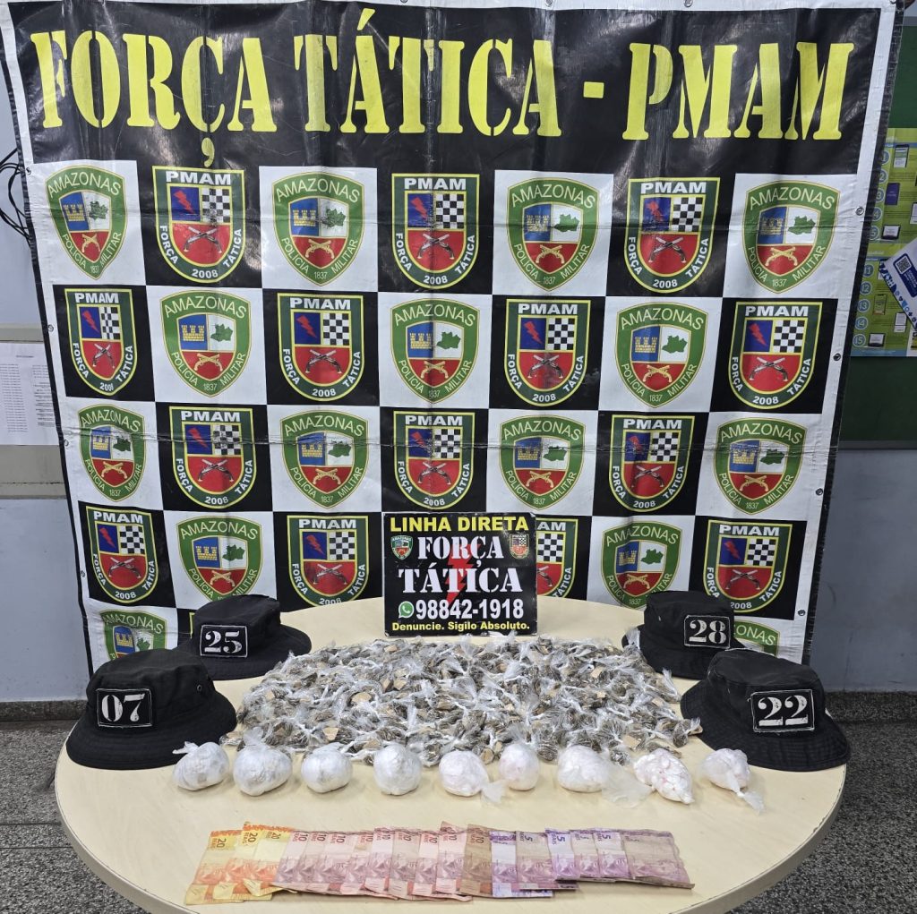 Polícia Militar do Amazonas prende homem com mais de 700 porções de entorpecentes na zona oeste de Manaus