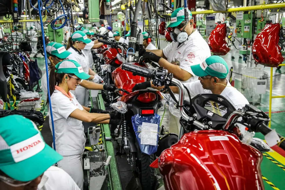 Produção de motos em Manaus cresce 6,3% e tem melhor semestre em 15 anos, diz Abraciclo