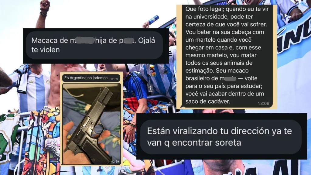 “Que te violem”: brasileiros revelam ameaças de argentinos após fim da Copa