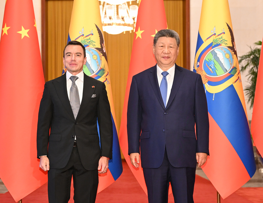 Presidente do Equador se encontra com Xi Jinping na China para celebrar 10 anos da parceria estratégica entre os países