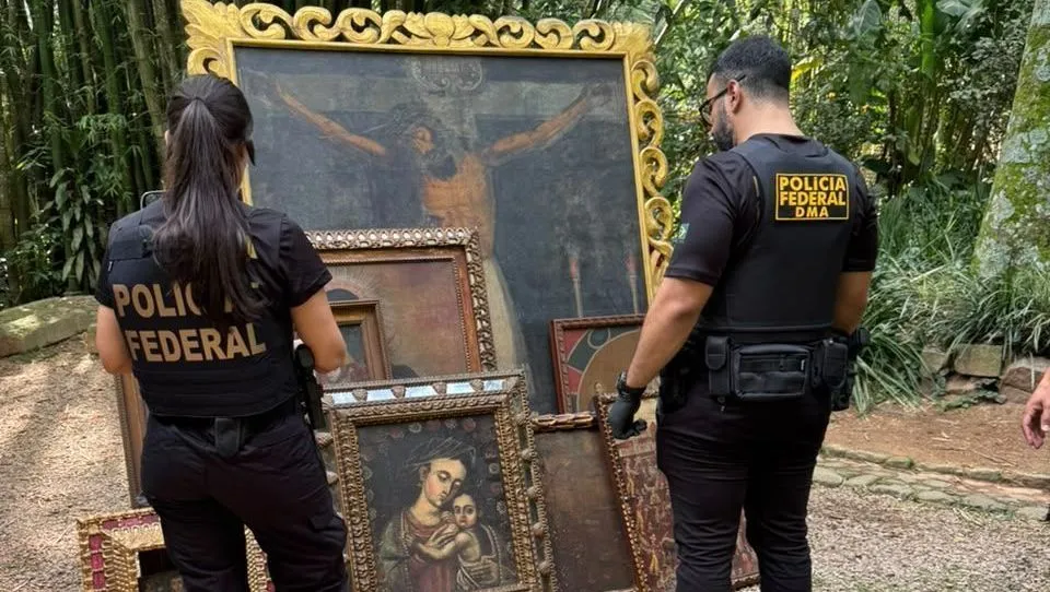 Polícia Federal recupera no Rio quadro de Jesus Cristo considerado patrimônio do Peru