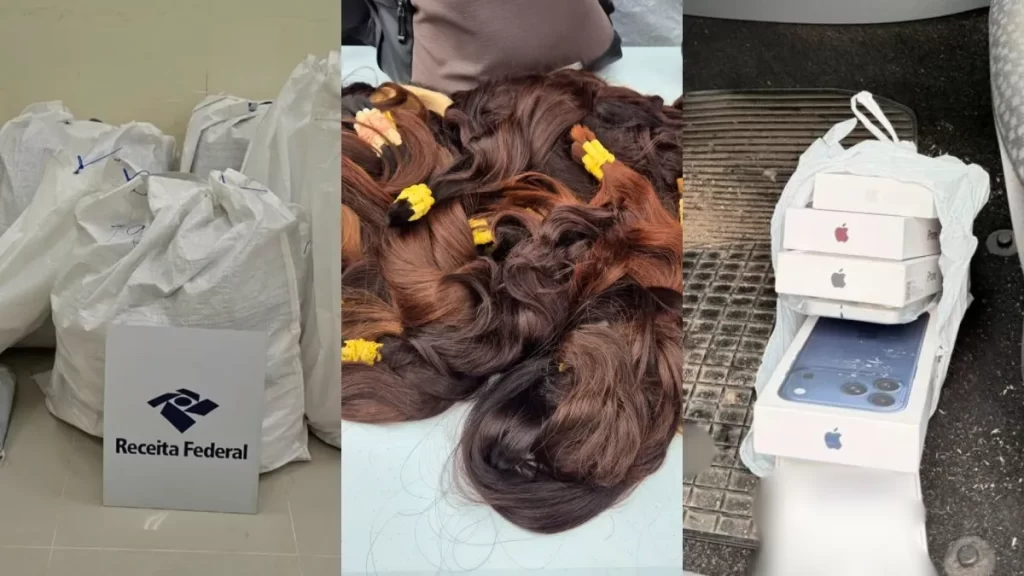 Receita Federal apreende R$ 350 mil em produtos e ‘cabelo humanos’ ilegais