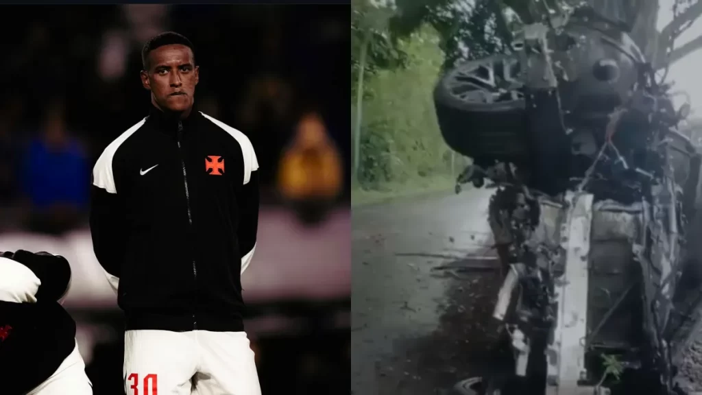 Zagueiro do Vasco sofre acidente de carro na Barra da Tijuca, no Rio