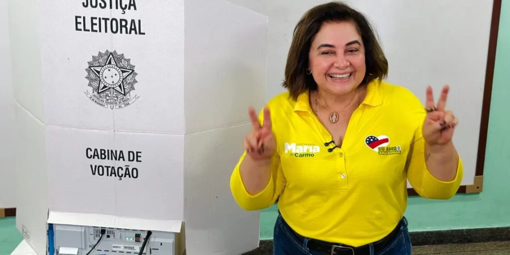 Professora Maria do Carmo vota em Manaus e diz que sua candidatura é ‘vitoriosa’